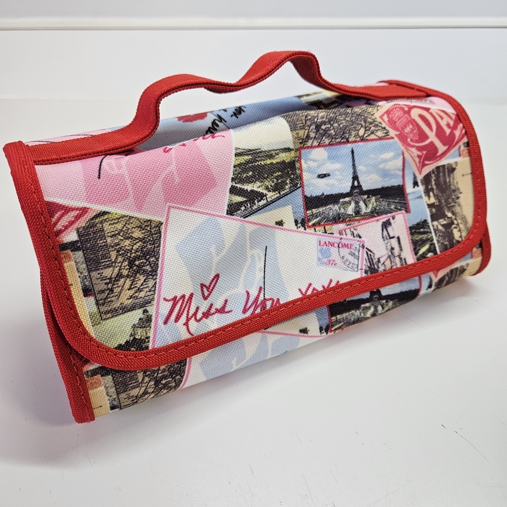 Lancome Paris Theme Four Compartment Travel Cosmetic Bag